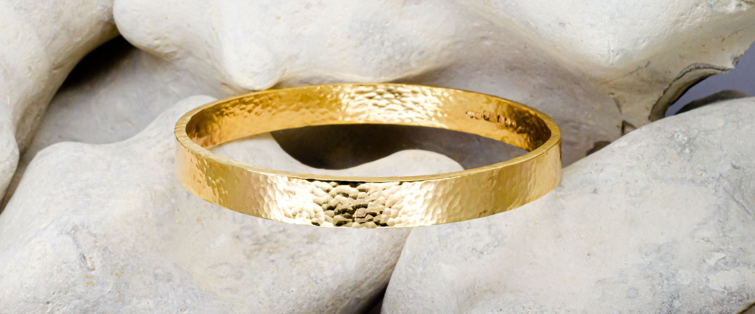 Solid Gold Solid Silver Bangles Handmade in the UK Pruden and