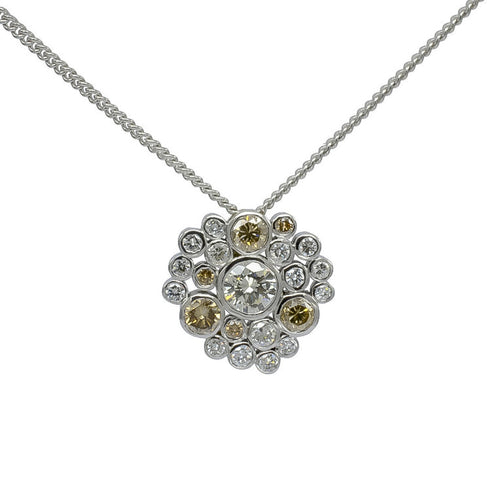 Water Bubbles Champagne Diamond Pendant Pendant Pruden and Smith   