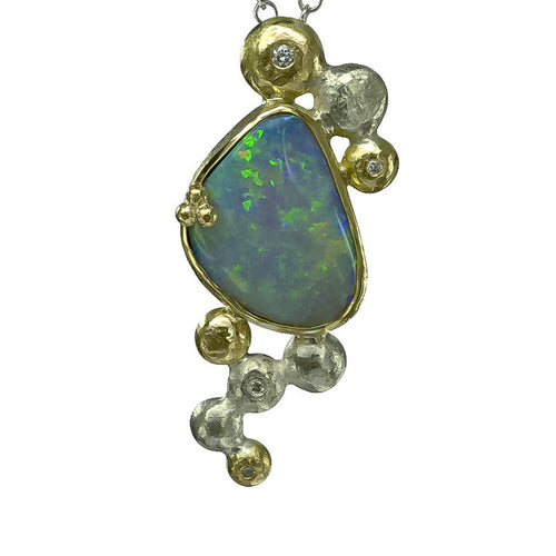 Bespoke Australian Natural Opal Pendant Pendant Pruden and Smith   