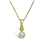 Diamond and Akoya Pearl Pendant Pendant Pruden and Smith   