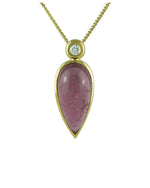 Diamond and Pink Tourmaline Pendant Pendant Pruden and Smith   