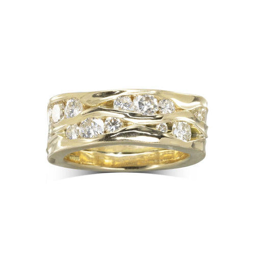 Trap Wide Three Band Diamond Full Eternity Ring Ring Pruden and Smith   