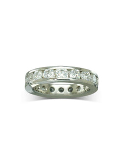 Channel Set Round Brilliant Diamond Full Eternity Ring (2ct) Ring Pruden and Smith   