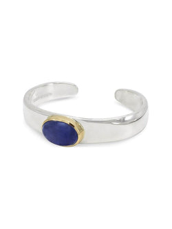 Tanzanite Cabochon Solid Gold Set Bangle Bangle Pruden and Smith   