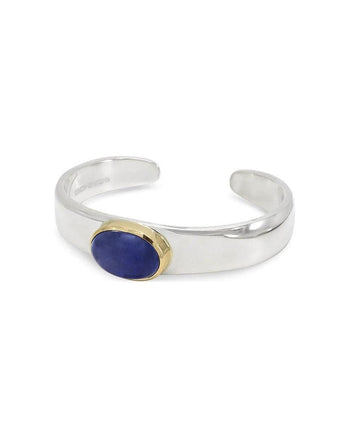 Tanzanite Cabochon Solid Gold Set Bangle Bangle Pruden and Smith   