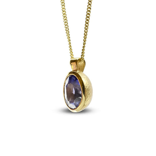 Sapphire 18ct Yellow Gold Pendant Pendant Pruden and Smith   