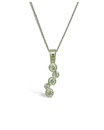 Water Bubbles 9ct White Gold Diamond Pendant Pendant Pruden and Smith   