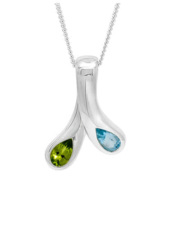 Toi et Moi Topaz & Peridot Pendant and Earring Set Bundle Pruden and Smith   