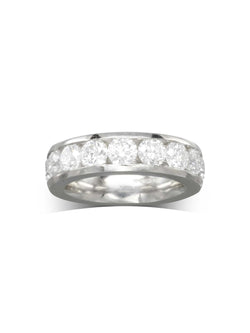 Round Brilliant Cut Diamond Full Eternity Ring (4ct) Ring Pruden and Smith   