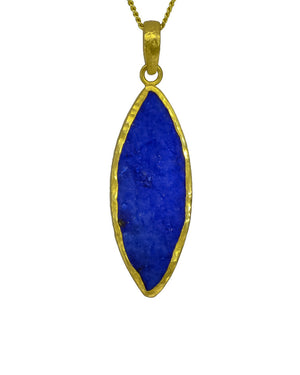 Lapis Lazuli Marquise Pendant Pendant Pruden and Smith   