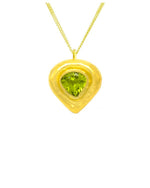 Hammered Roman Peridot Pendant Pendant Pruden and Smith   