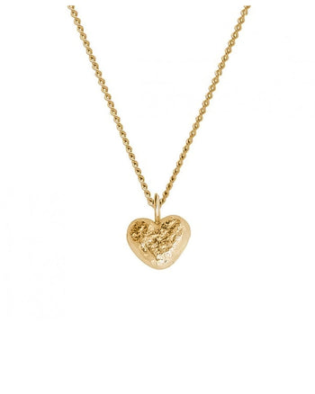 Nugget 9ct Yellow Gold Heart Pendant Pendant Pruden and Smith   