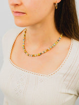 Model wearing necklace