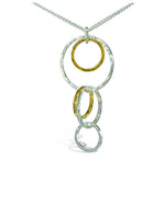 Hammered Two Tone Chain Pendant Pendant Pruden and Smith   