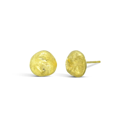 Nugget 9ct Yellow Gold Stud Earrings (8mm) Earrings Pruden and Smith   