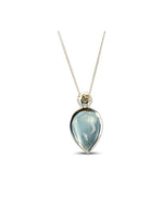 Aquamarine and Diamond Pendant Pendant Pruden and Smith   