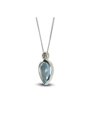 Aquamarine and Diamond Pendant Pendant Pruden and Smith   