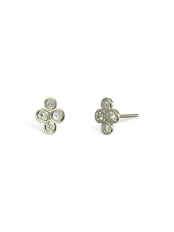 9ct Gold and Diamond Stud Earrings (Small) Earrings Pruden and Smith 9ct White Gold  