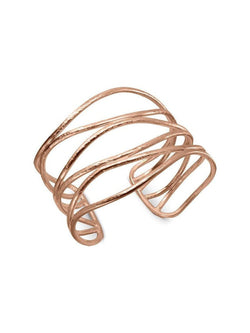 Six Strand Rough Solid 9ct Gold Cuff Bangle Bangle Pruden and Smith 9ct Rose Gold  