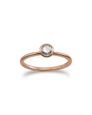 Simple Diamond Stacking Ring Ring Pruden and Smith 9ct Rose Gold  