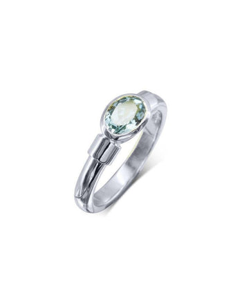 Aquamarine Shoulder Ring Ring Pruden and Smith Platinum  