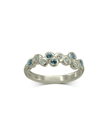 Water Bubbles Aquamarine Eternity Ring Ring Pruden and Smith 9ct White Gold  