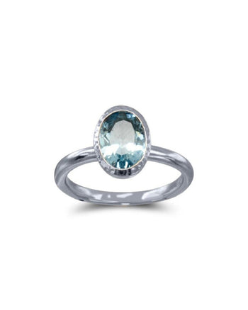 Rose Gold Aquamarine Ring Ring Pruden and Smith Platinum  