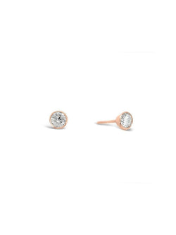 Platinum and Diamond 9ct Gold Stud Earrings Earrings Pruden and Smith   