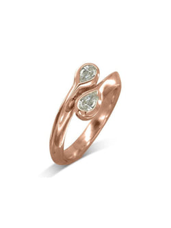 Moi et Toi Platinum Diamond Ring Ring Pruden and Smith 18ct Rose gold  