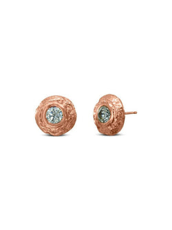 Nugget 9ct Gold Diamond Stud Earrings (Large) Earrings Pruden and Smith   