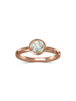 Simple 9ct Gold Diamond Engagement Ring Ring Pruden and Smith 9ct Rose Gold  