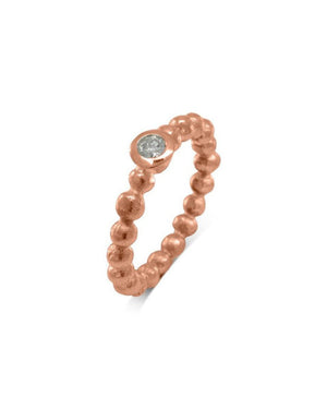 Nugget Dainty 9ct Gold and Diamond Ring Ring Pruden and Smith 9ct Rose Gold  