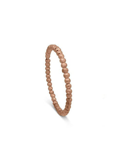 Nugget Bead Solid Silver or 9ct Gold Bangle Bangle Pruden and Smith 9ct Rose Gold Small (60mmID) 