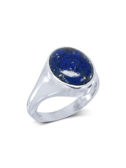 Lapis Lazuli Signet Ring Ring Pruden and Smith Platinum  