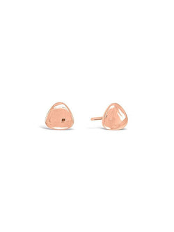 Pebble 9ct Gold Stud Earrings Earrings Pruden and Smith Trillion 9ct Rose Gold 