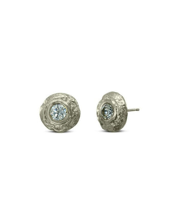 Nugget 9ct Gold Diamond Stud Earrings (Large) Earrings Pruden and Smith   