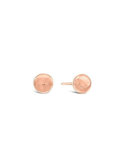 Pebble 9ct Gold Stud Earrings Earrings Pruden and Smith Round 9ct Rose Gold 