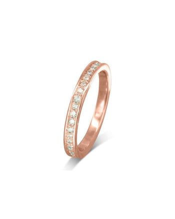 Pavé Diamond Eternity Ring (Narrow) Ring Pruden and Smith 18ct Rose Gold 2.5mm 