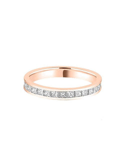 Princess Cut Diamond Eternity Ring (Slim) Ring Pruden and Smith 18ct Rose Gold 100% Full Eternity 