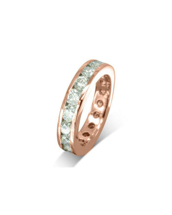 Channel Set Round Brilliant Diamond Full Eternity Ring (2ct) Ring Pruden and Smith 18ct Red Gold  