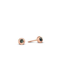 Nugget Reverse 9ct Gold Stud Earrings Earrings Pruden and Smith 9ct Rose Gold Amethyst (Purple) 