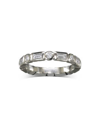 Alternating Baguette and Round Diamond Full Eternity Ring Ring Pruden and Smith