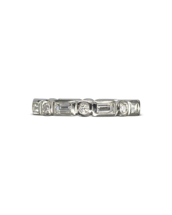 Alternating Baguette and Round Diamond Full Eternity Ring Ring Pruden and Smith