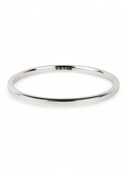 Square Section Solid Silver Bangle (4mm Polished) Bangle Pruden and Smith   