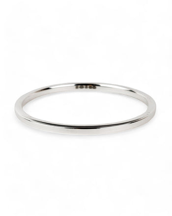 Square Section Solid Silver Bangle (4mm Polished) Bangle Pruden and Smith   