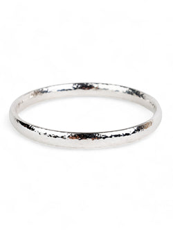 Oval Solid Silver Bangle (8mm) Bangle Pruden and Smith   