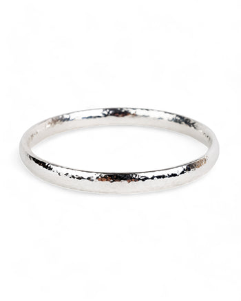 Oval Solid Silver Bangle (8mm) Bangle Pruden and Smith   