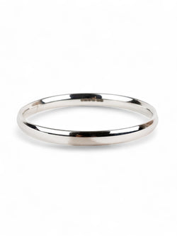 Oval Solid Silver Bangle (8mm) Bangle Pruden and Smith   