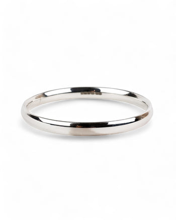 Oval Solid Silver Bangle (8mm) Bangle Pruden and Smith   