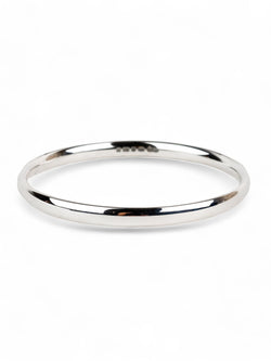 Oval Solid Silver Bangle (6mm) Bangle Pruden and Smith   